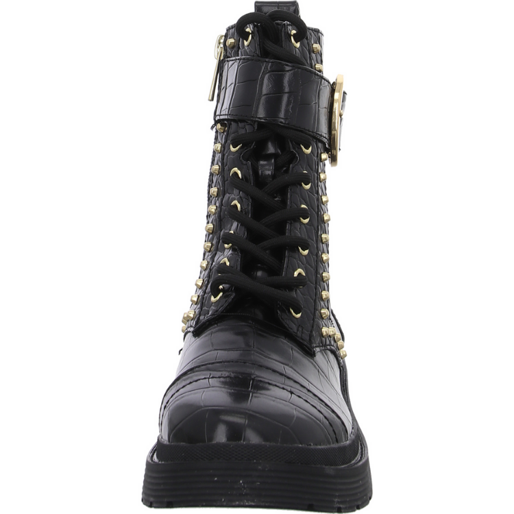 La Strada Veterboot 1914881 Zwart Lak Croco - Bormans Modeschoenen